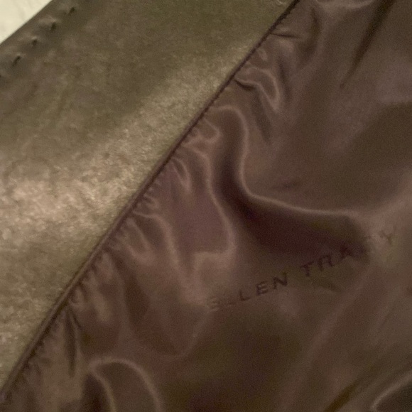 Ellen Tracy fits Medium NWOT Black Leather Jacket GORGEOUS - Picture 11 of 13